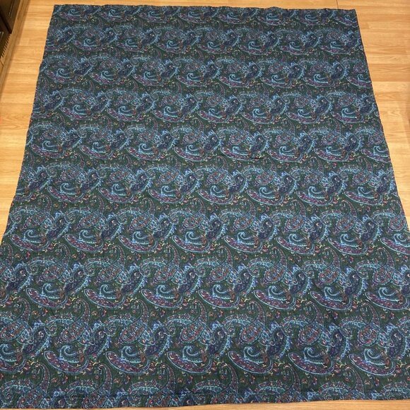 Block Square Quilt Colorful Homemade 80X66 Blanket - Picture 2 of 8